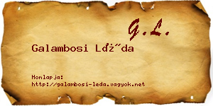 Galambosi Léda névjegykártya
